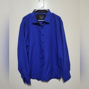 Azaro XXXL Men's Blue Dress‎ Shirt